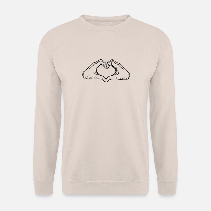 Hand und Herz Vector - Unisex Pullover - Sand