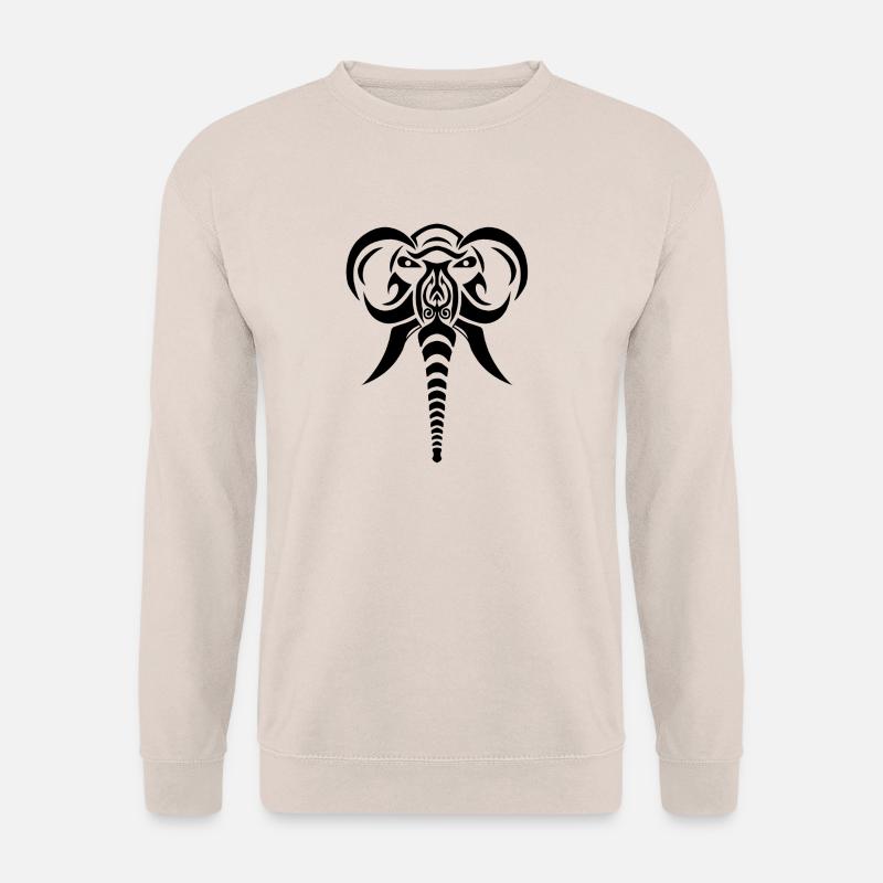 Elefant Schwarz - Unisex Pullover - Sand