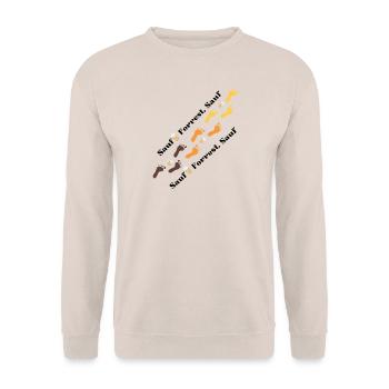 Sauf.. Forrest Sauf.. - Unisex Sweatshirt - sand - Front - Alina (178cm) & Michal (187cm)