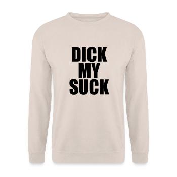 dick my suck - Unisex Pullover - Sand - Vorne - Alina (178cm) & Michal (187cm)