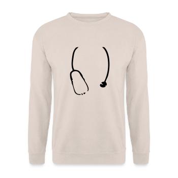 Stethoscope - Unisex Sweatshirt - sand - Front - Alina (178cm) & Michal (187cm)