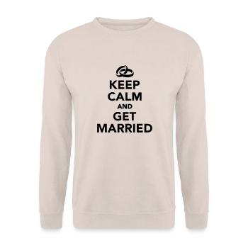 Heiraten - Unisex Pullover - Sand - Vorne - Alina (178cm) & Michal (187cm)