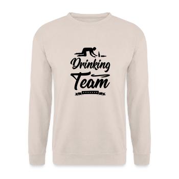 drinking team design - Unisex Pullover - Sand - Vorne - Alina (178cm) & Michal (187cm)