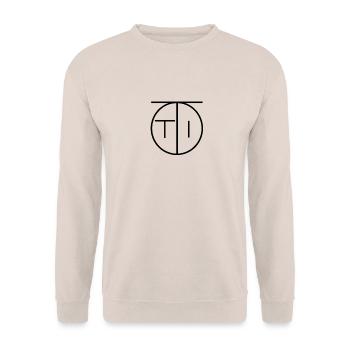 Logo DJ TITO noir - Sweat-shirt Unisexe - sable - Devant - Alina (178cm) & Michal (187cm)