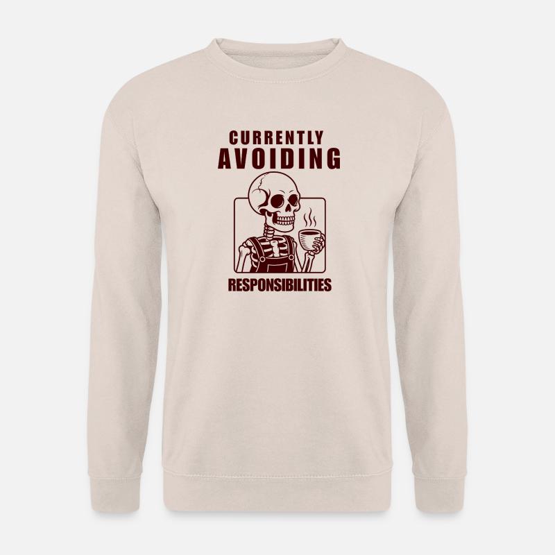 Skeleton Avoiding Responsibilities Design - Unisex Sweatshirt - sand