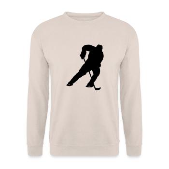 Ice Hockey Player - Unisex Sweatshirt - sand - Front - Alina (178cm) & Michal (187cm)