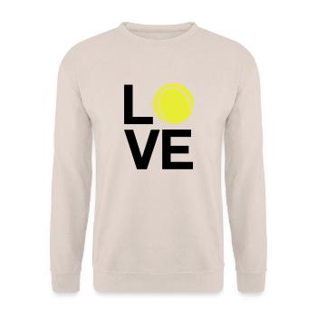 tennis_love - Sweat-shirt Unisexe - sable - Devant - Alina (178cm) & Michal (187cm)