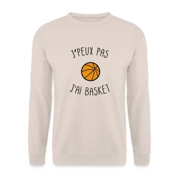 basket - Sweat-shirt Unisexe - sable - Devant - Alina (178cm) & Michal (187cm)