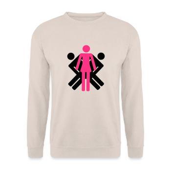 Intersection 2 +1 - Unisex Sweatshirt - sand - Front - Alina (178cm) & Michal (187cm)