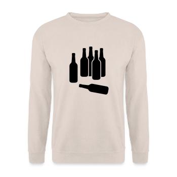 Bierflaschen - Unisex Pullover - Sand - Vorne - Alina (178cm) & Michal (187cm)