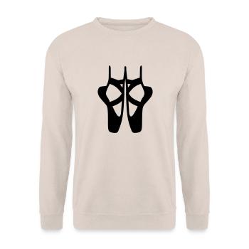Ballett Ballerina - Unisex Pullover - Sand - Vorne - Alina (178cm) & Michal (187cm)