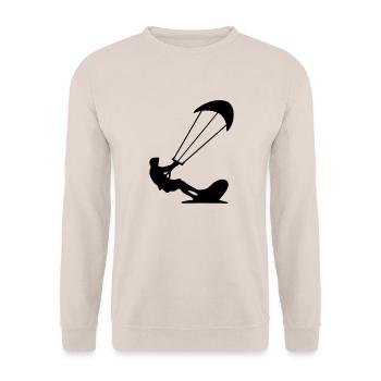Kitesurfer - Kiteboarding - Unisex Pullover - Sand - Vorne - Alina (178cm) & Michal (187cm)