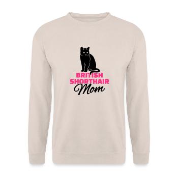 Britisch Kurzhaar Katze - Unisex Pullover - Sand - Vorne - Alina (178cm) & Michal (187cm)