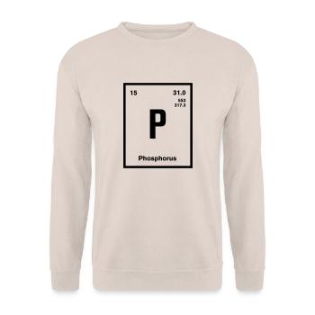 Phosphorus Element im Periodensystem - Unisex Pullover - Sand - Vorne - Alina (178cm) & Michal (187cm)