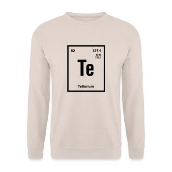 Tellurium Element im Periodensystem - Unisex Pullover - Sand - Vorne - Alina (178cm) & Michal (187cm)