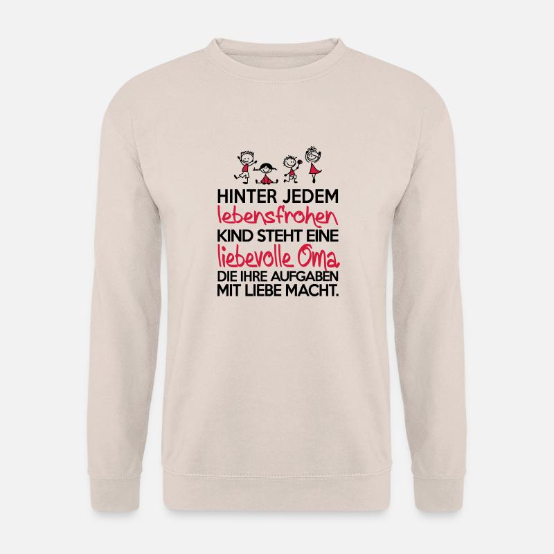 Ich bin eine Oma die ihre Aufgaben mit Liebe macht - Unisex Pullover - Sand