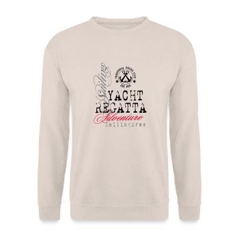 Maritime - Yacht Regatta - Unisex Pullover - Sand - Vorne - Alina (178cm) & Michal (187cm)