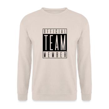 team member official - Unisex Pullover - Sand - Vorne - Alina (178cm) & Michal (187cm)