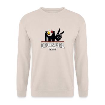 Aus Hürth Deutschland - Unisex Pullover - Sand - Vorne - Alina (178cm) & Michal (187cm)