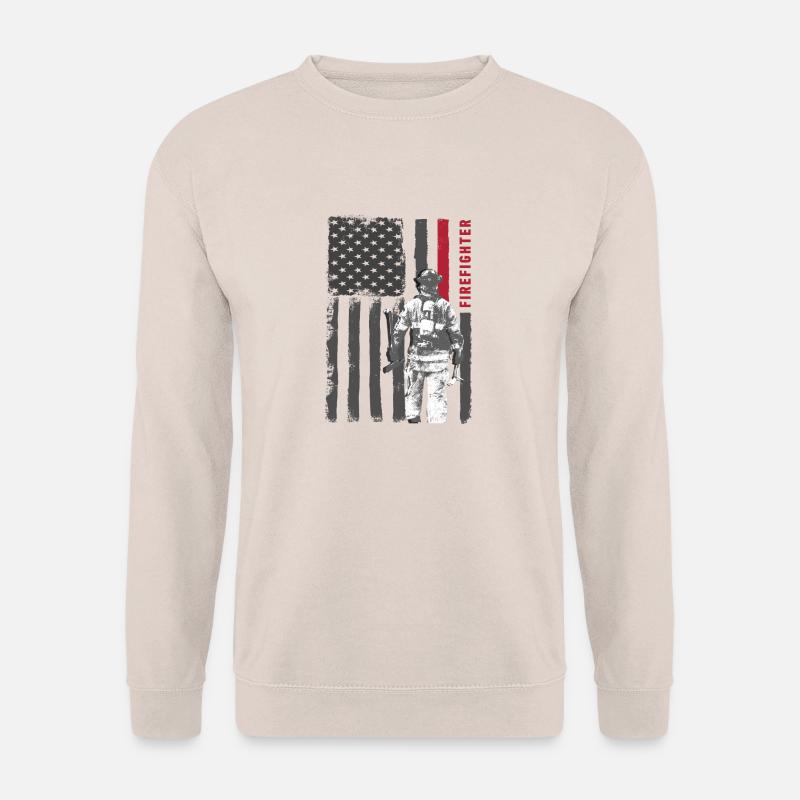 Feuerwehr Firefighter lustig USA Geschenk Hilfe - Unisex Pullover - Sand