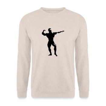bodybuilding_4 - Unisex Pullover - Sand - Vorne - Alina (178cm) & Michal (187cm)