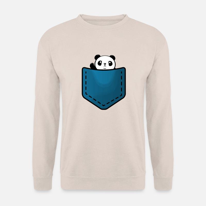 Panda in a pocket - Unisex Pullover - Sand