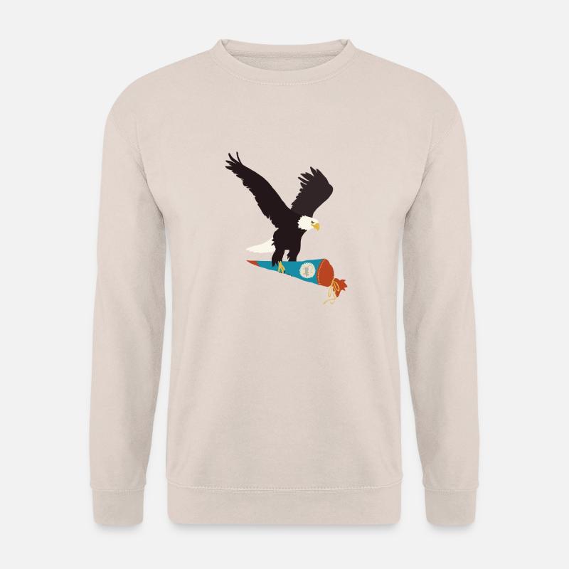 Adler_Schultüte_blau - Unisex Pullover - Sand