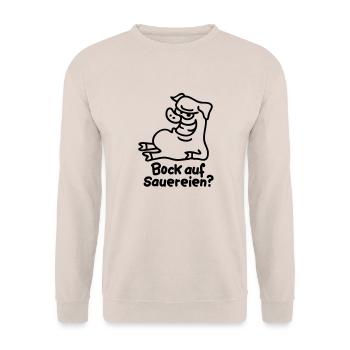 Bock auf Sauereien - line - Unisex Pullover - Sand - Vorne - Alina (178cm) & Michal (187cm)