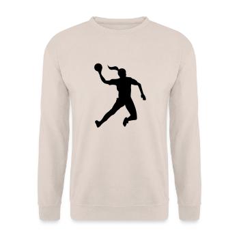 Handball female eu - Unisex Sweatshirt - sand - Front - Alina (178cm) & Michal (187cm)