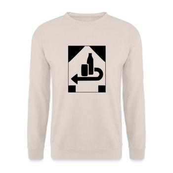 Pledge / beer can / bottle of beer - Unisex Sweatshirt - sand - Front - Alina (178cm) & Michal (187cm)