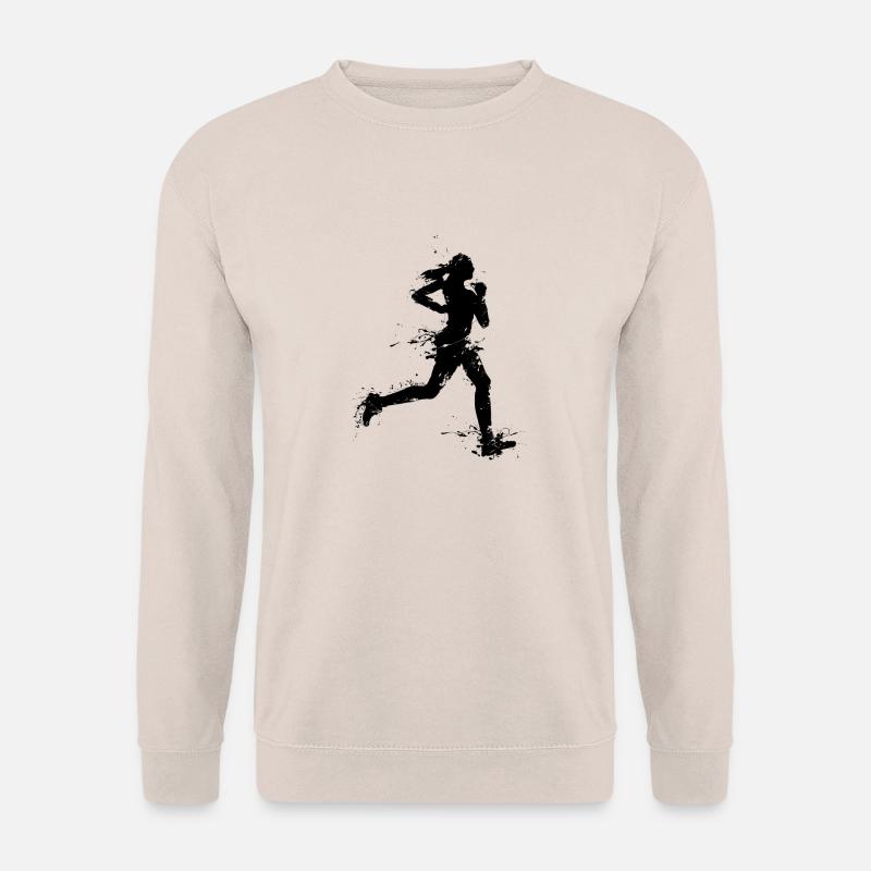runner female - Unisex Pullover - Sand