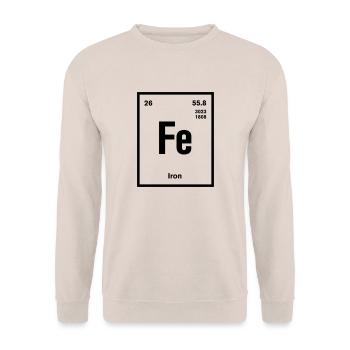 Iron Element im Periodensystem - Unisex Pullover - Sand - Vorne - Alina (178cm) & Michal (187cm)