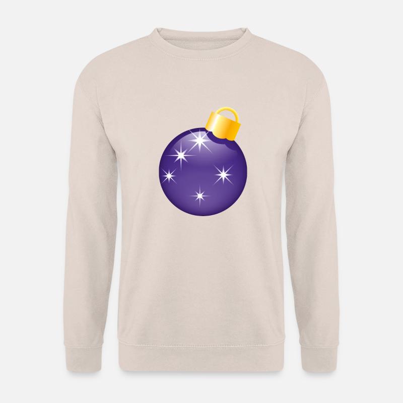 Smiley Christman bauble - Unisex Pullover - Sand