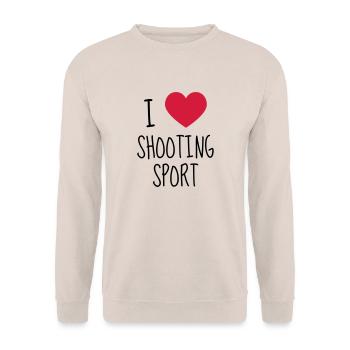 Sport Shooting - Sportschießen - Tir - Sport - Unisex Sweatshirt - sand - Front - Alina (178cm) & Michal (187cm)