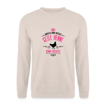 junggesellinnen geile henne abschied - Unisex Pullover - Sand - Vorne - Alina (178cm) & Michal (187cm)