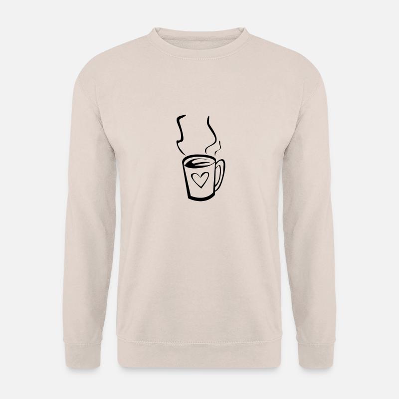 Kaffee mit Herz - Unisex Pullover - Sand