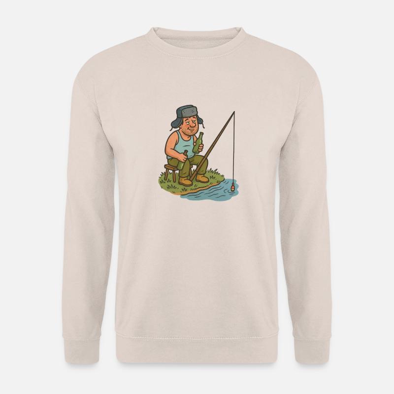 Drunk angler - Unisex Sweatshirt - sand