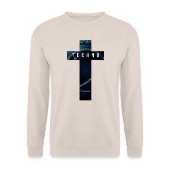 TECHNO KREUZ - Unisex Pullover - Sand - Vorne - Alina (178cm) & Michal (187cm)
