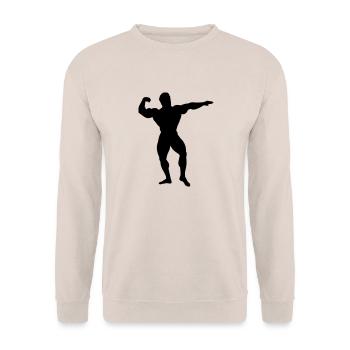 bodybuilder - Sweat-shirt Unisexe - sable - Devant - Alina (178cm) & Michal (187cm)