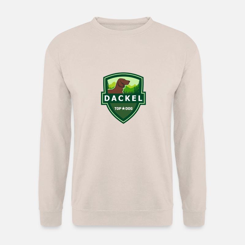 DACKEL Langhaardackel ILOVETECKEL - Unisex Pullover - Sand