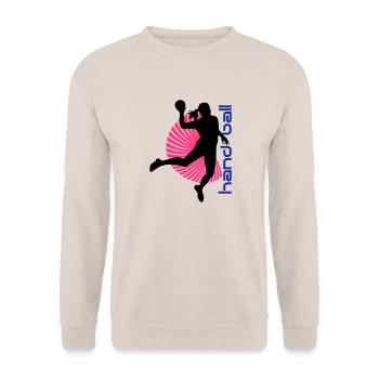 Spirale Handballerin - Unisex Pullover - Sand - Vorne - Alina (178cm) & Michal (187cm)