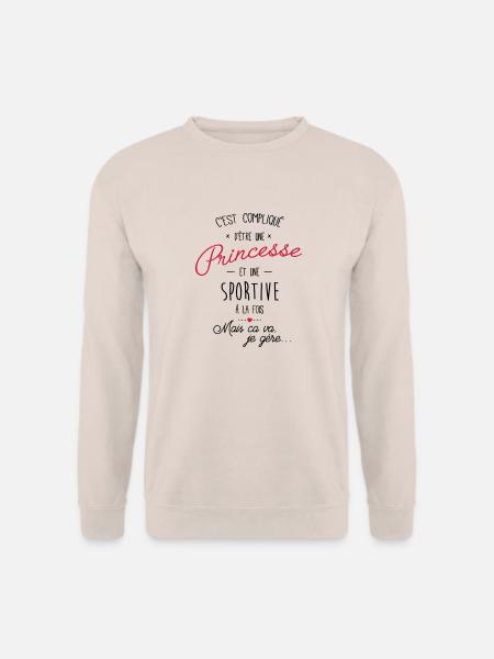 Princesse et sportive - Sweat-shirt Unisexe - sable