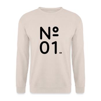 A-202 Number one - Unisex Pullover - Sand - Vorne - Alina (178cm) & Michal (187cm)