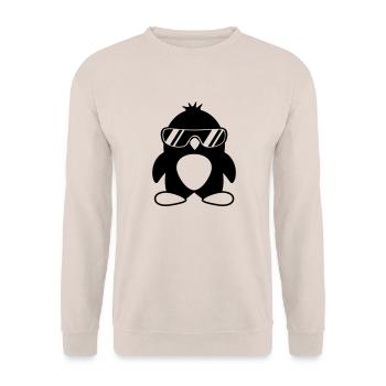 Cool Penguin - Unisex Sweatshirt - sand - Front - Alina (178cm) & Michal (187cm)