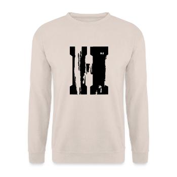 H - Buchstabe - Unisex Pullover - Sand - Vorne - Alina (178cm) & Michal (187cm)