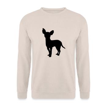 Chihuahua - Unisex Sweatshirt - sand - Front - Alina (178cm) & Michal (187cm)