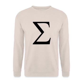 Greek Symbol - Sigma - Unisex Sweatshirt - sand - Front - Alina (178cm) & Michal (187cm)