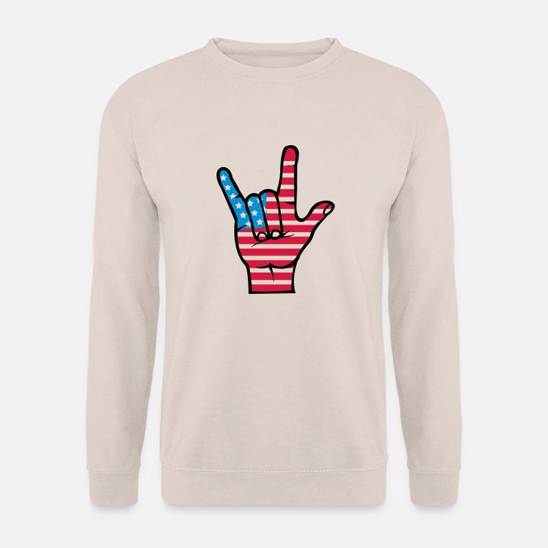 hand_usa - Unisex Pullover - Sand