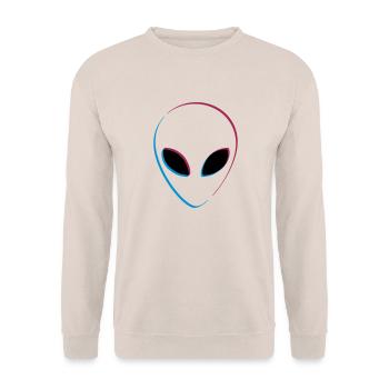 Effet 3D extraterrestre - Sweat-shirt Unisexe - sable - Devant - Alina (178cm) & Michal (187cm)
