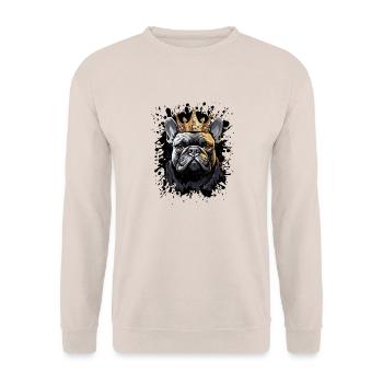 Chien Chien Animal - Sweat-shirt Unisexe - sable - Devant - Alina (178cm) & Michal (187cm)